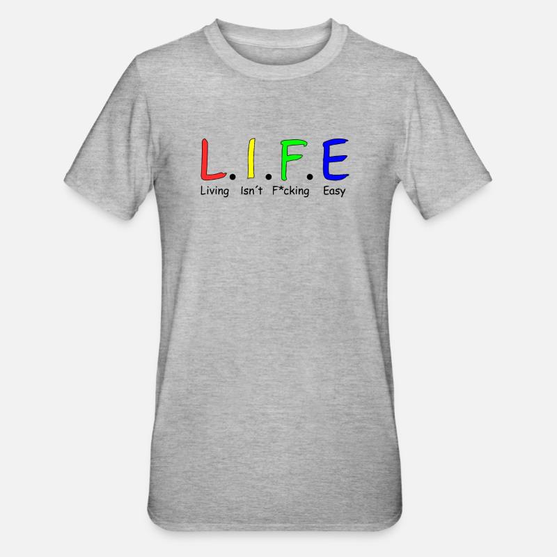 Vie - T-shirt polycoton Unisexe - gris chiné
