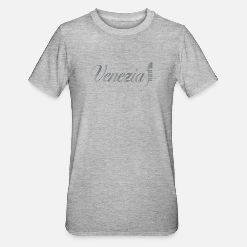 Venezia Script Metallic - Unisex Polycotton T-Shirt - heather grey
