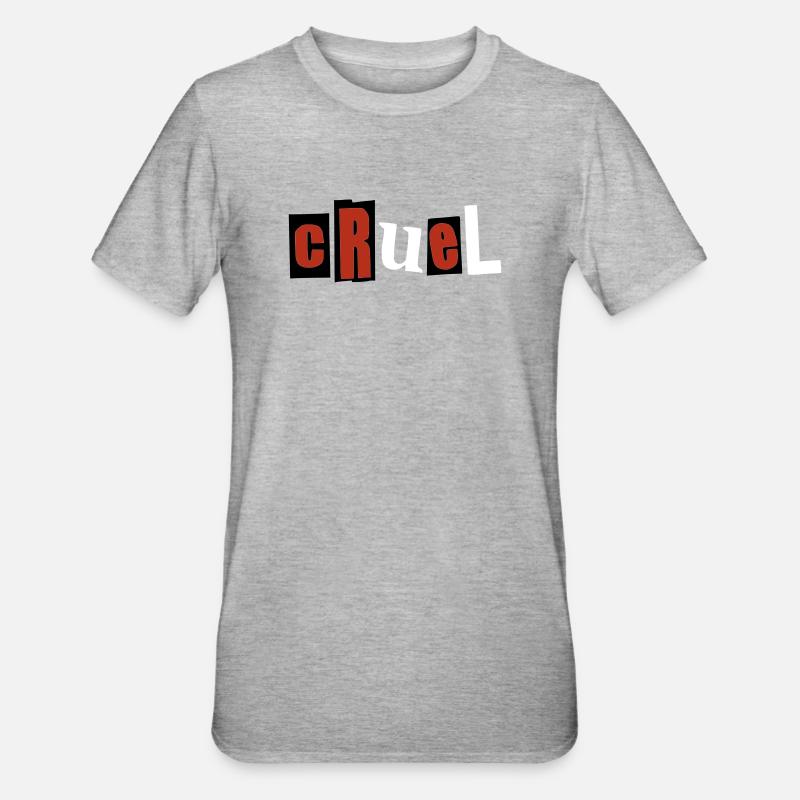grausam - Unisex Polycotton T-Shirt - Grau meliert