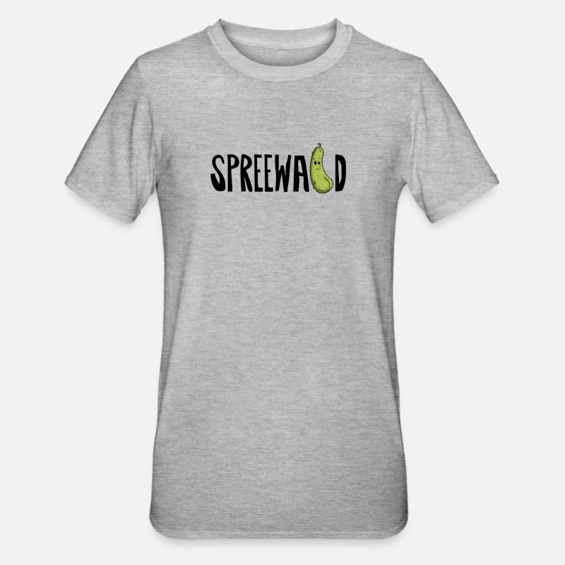 Concombre de Spreewald - T-shirt polycoton Unisexe - gris chiné