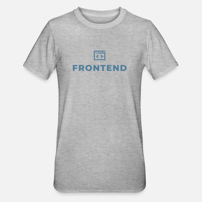 Frontend - Unisex Polycotton T-Shirt - Grau meliert