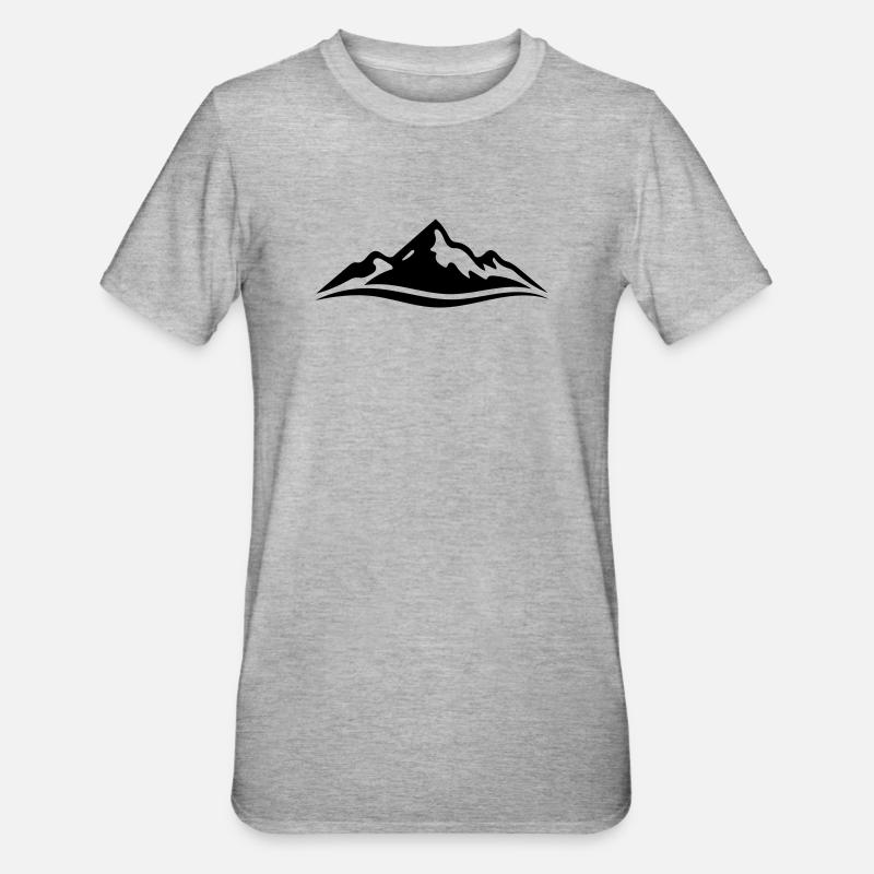 mountain - Unisex Polycotton T-Shirt - heather grey