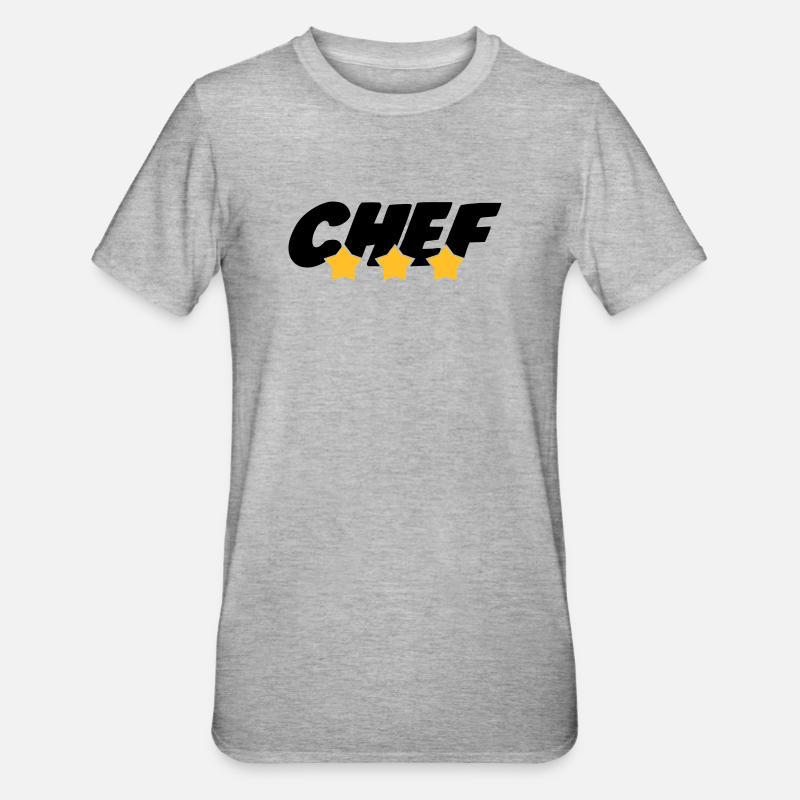 Chef cooking - T-shirt polycoton Unisexe - gris chiné