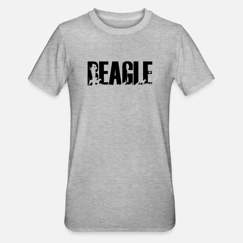 Jagdhund Beagle - Unisex Polycotton T-Shirt - Grau meliert