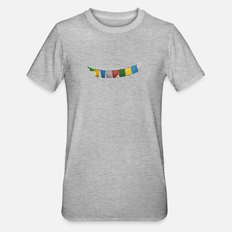 Prayer flags - Unisex Polycotton T-Shirt - heather grey