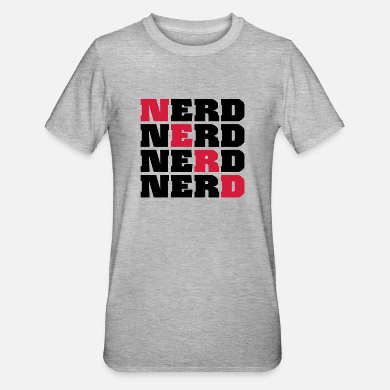 Nerd - T-shirt polycoton Unisexe - gris chiné
