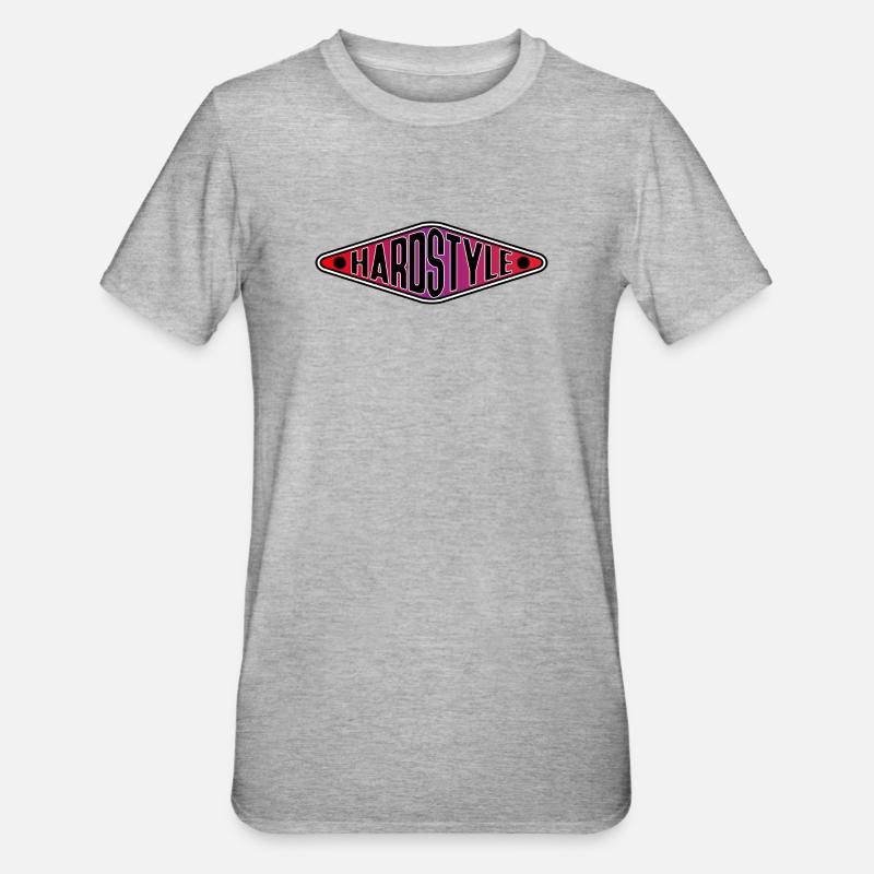 Hardstyle Hemd - Hardcore Techno Rave Vibes - Unisex Polycotton T-Shirt - Grau meliert