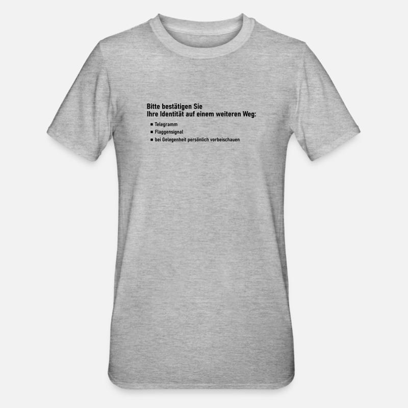 Confirmation - T-shirt polycoton Unisexe - gris chiné