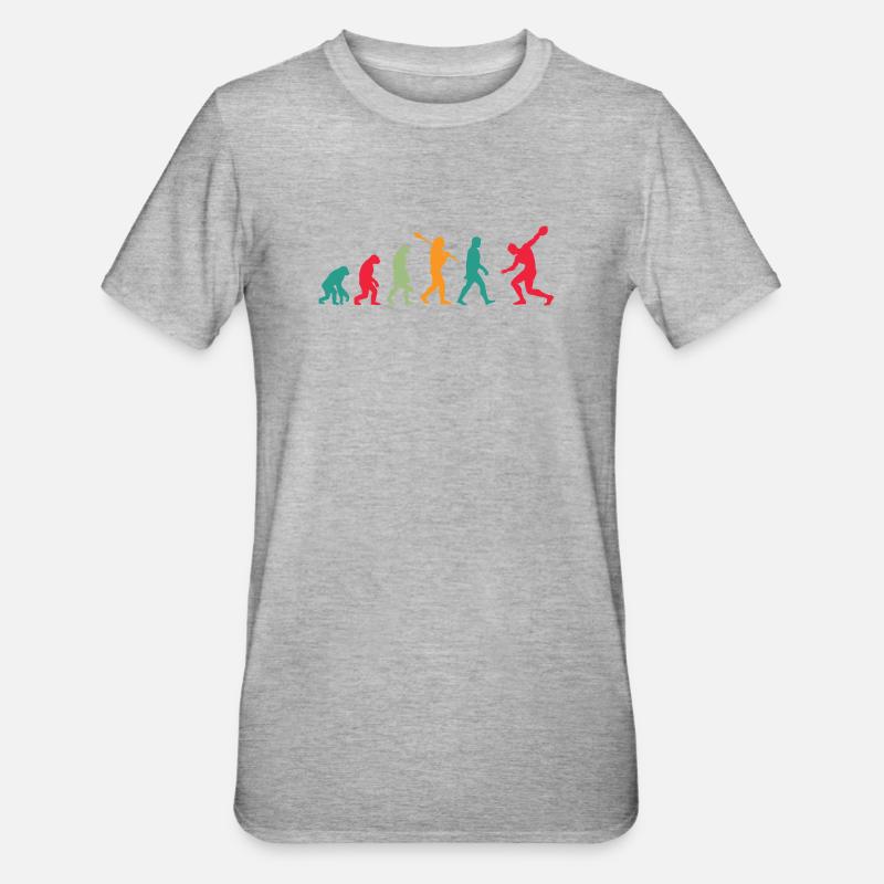 Diskuswerfen Diskuswerfer Evolution Diskus - Unisex Polycotton T-Shirt - Grau meliert