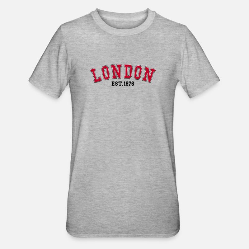 Londres fondée en 1976 - T-shirt polycoton Unisexe - gris chiné