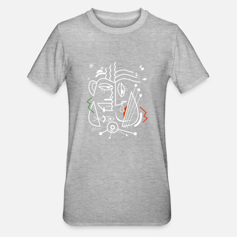 jonasyeltshirtprint2 - T-shirt polycoton Unisexe - gris chiné