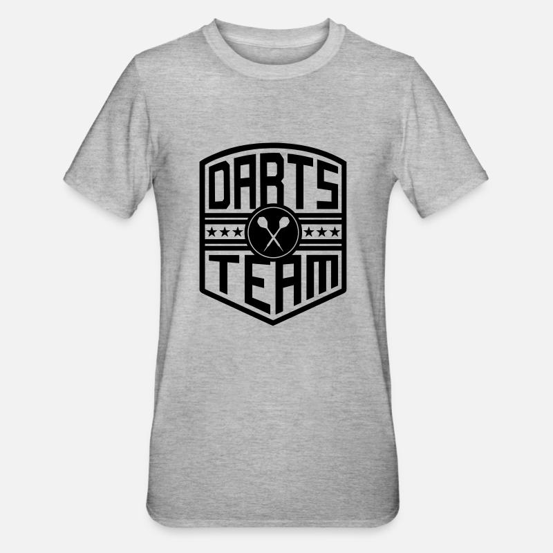 Darts Team (Blason) 01 - T-shirt polycoton Unisexe - gris chiné