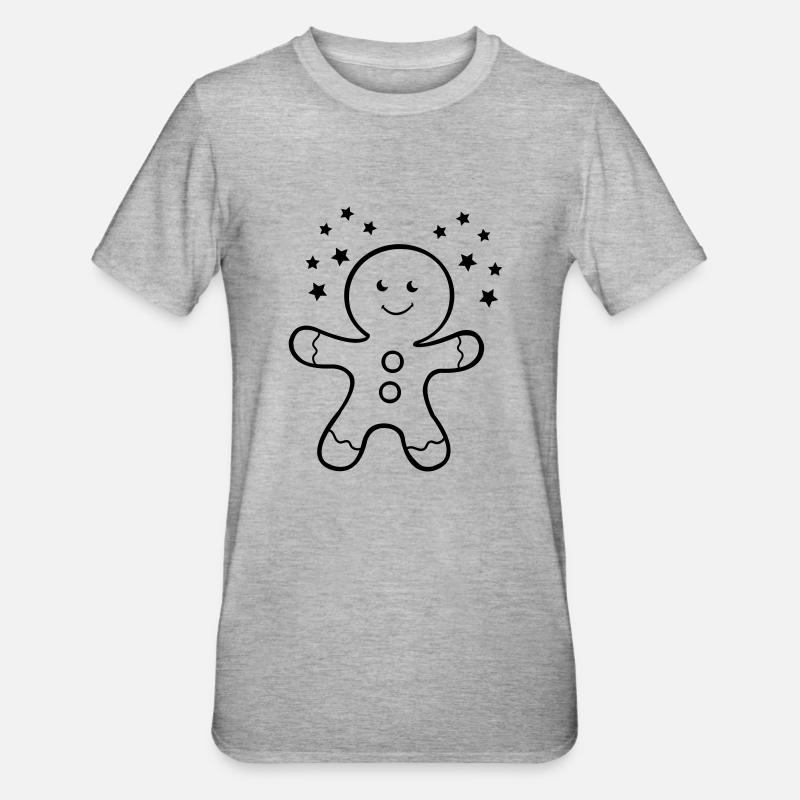 lebkuchenmann - T-shirt polycoton Unisexe - gris chiné