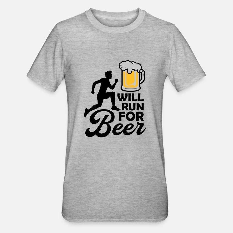 Exécutera de la bière - T-shirt polycoton Unisexe - gris chiné