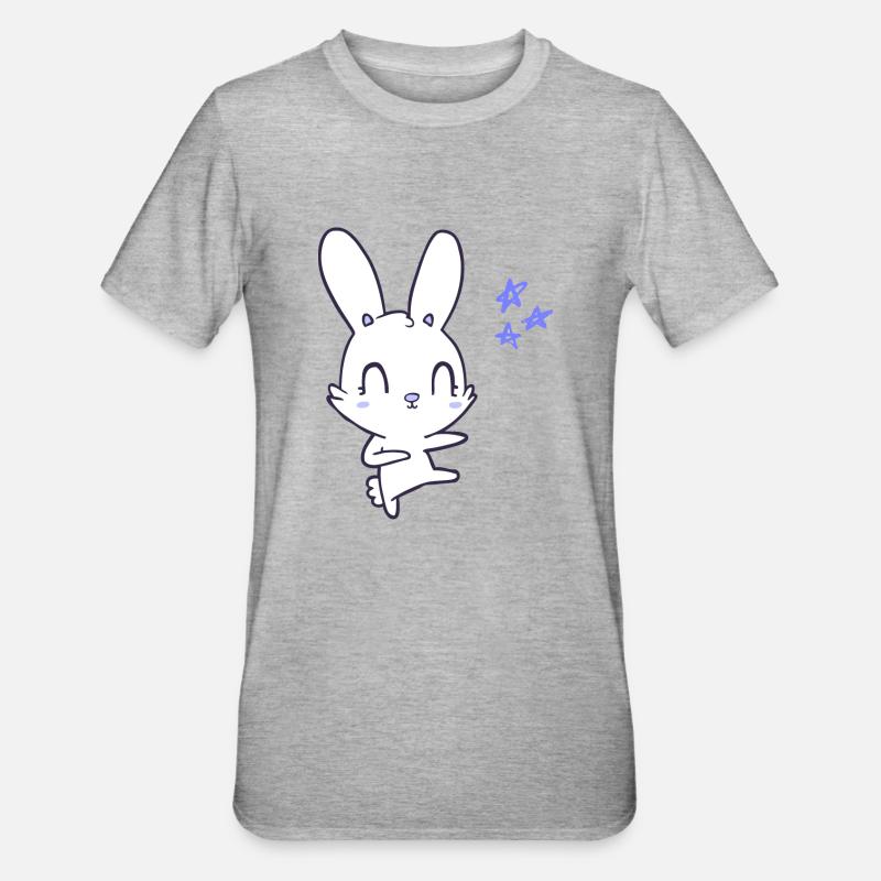 Conception de lapin - T-shirt polycoton Unisexe - gris chiné