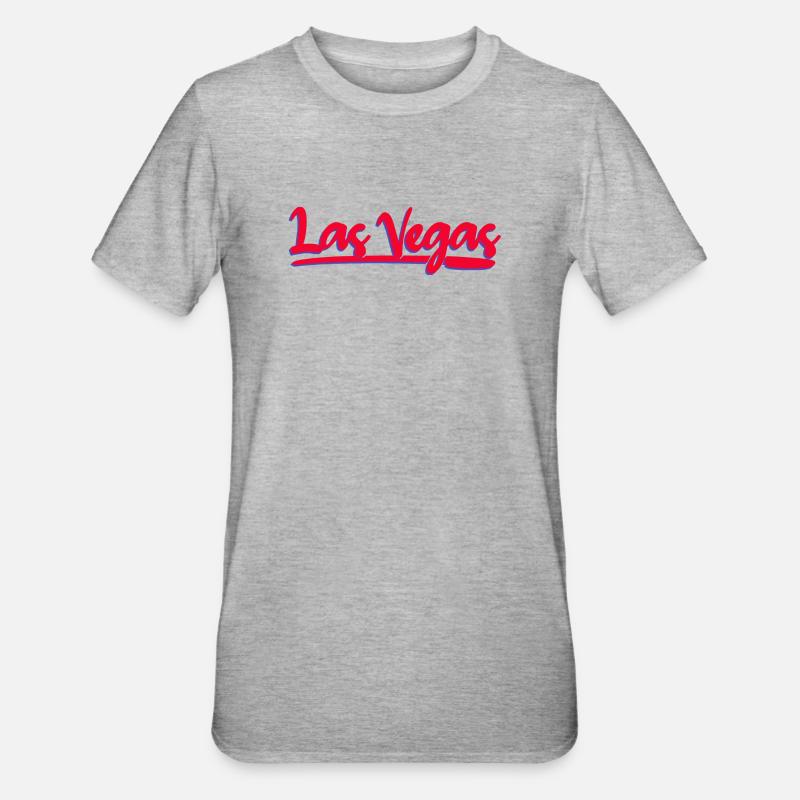 Script néon de Las Vegas - T-shirt polycoton Unisexe - gris chiné