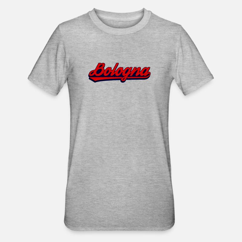 Bologna Script Rétro Design - T-shirt polycoton Unisexe - gris chiné