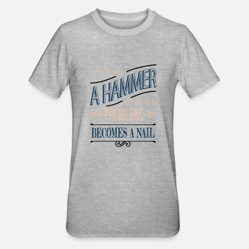 Bday Fun Tronçonneuse Outils Menuisier - T-shirt polycoton Unisexe - gris chiné