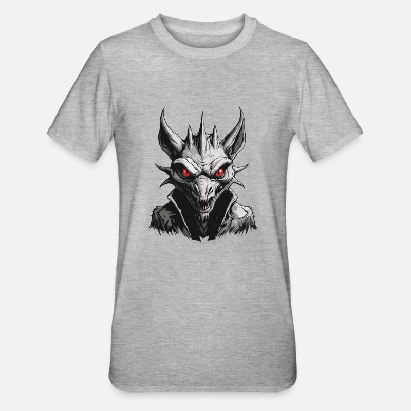 Chupacabra / Créature suceuse / Monstre /Espagne - T-shirt polycoton Unisexe - gris chiné