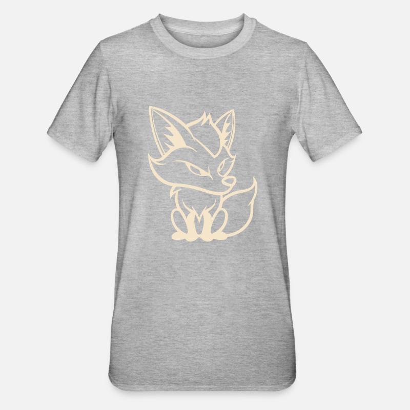 Bande dessinée Fox - T-shirt polycoton Unisexe - gris chiné