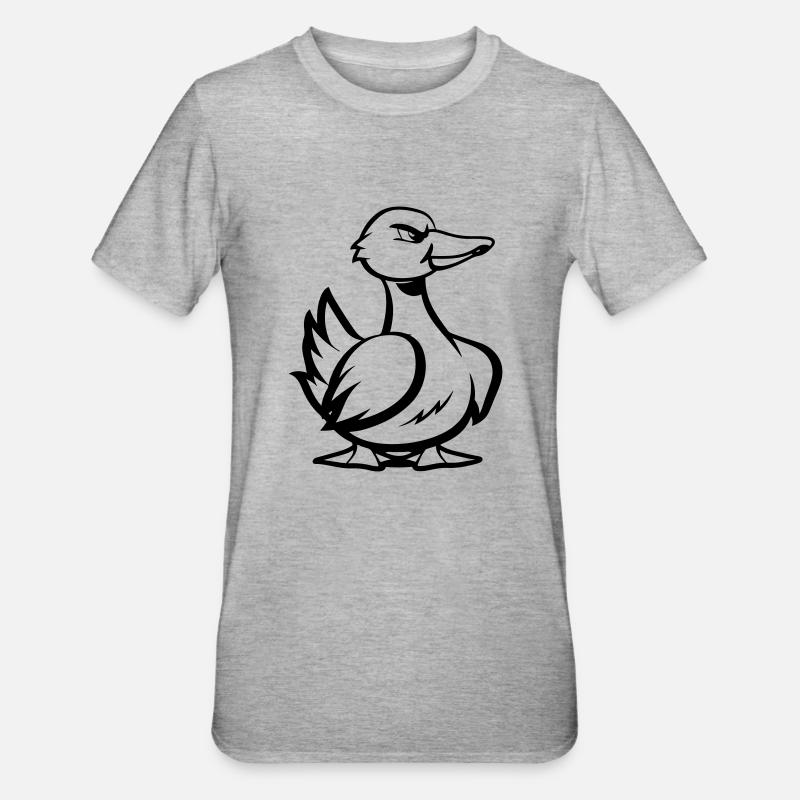 Bande dessinée de canard - T-shirt polycoton Unisexe - gris chiné