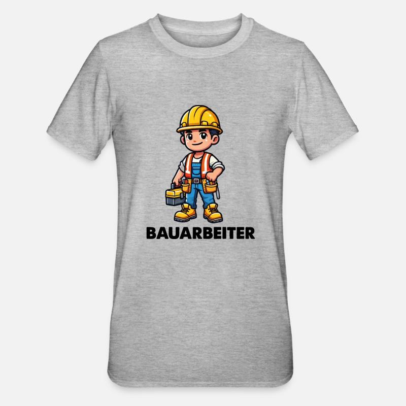 Construction worker - Unisex Polycotton T-Shirt - heather grey