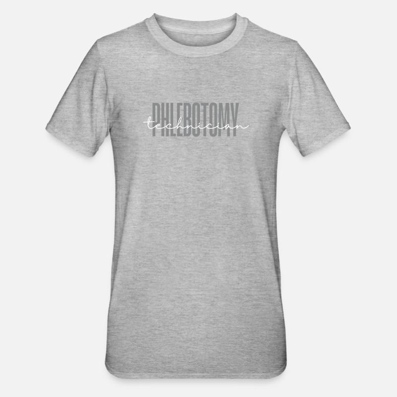 Phlebotomie-Techniker Phlebotomist Labor - Unisex Polycotton T-Shirt - Grau meliert