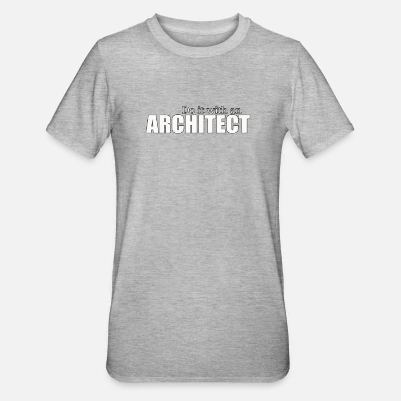 ARCHITECTE - T-shirt polycoton Unisexe - gris chiné