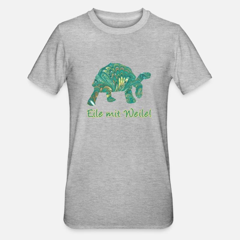 Tortue E 71 - T-shirt polycoton Unisexe - gris chiné