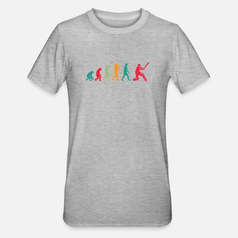Cricket Evolution - Unisex Polycotton T-Shirt - heather grey