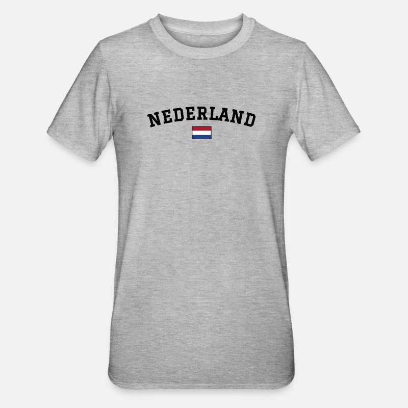 Drapeau des Pays-Bas Noir - T-shirt polycoton Unisexe - gris chiné