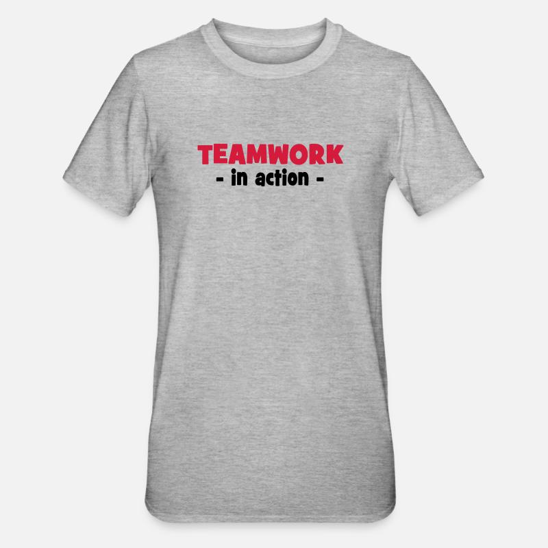 Travail d’équipe en action - T-shirt polycoton Unisexe - gris chiné
