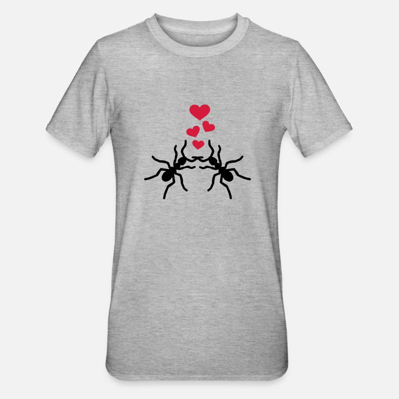 Fourmi - T-shirt polycoton Unisexe - gris chiné