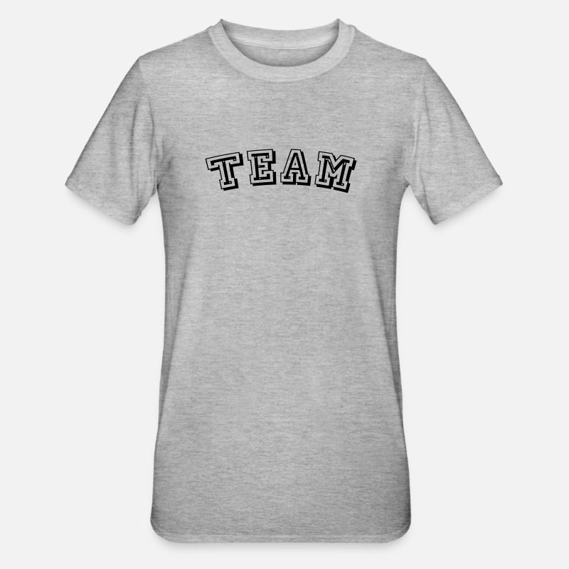 TEAM Design - Unisex Polycotton T-Shirt - Grau meliert