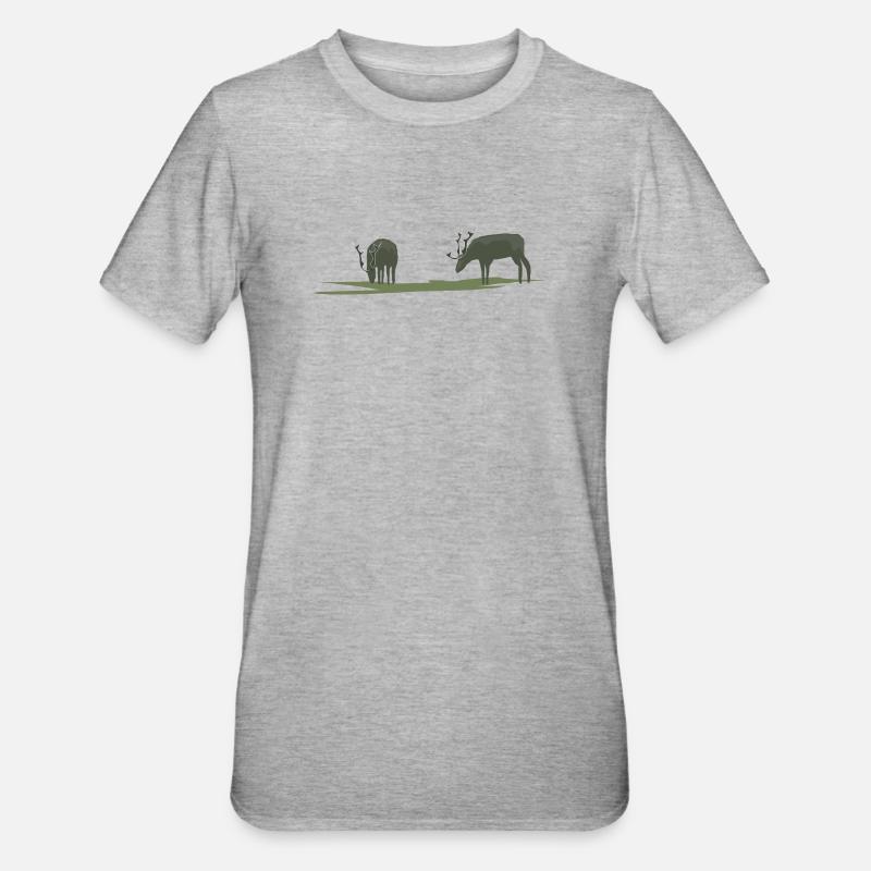 Brouillard d’orignal ou de cerf - T-shirt polycoton Unisexe - gris chiné