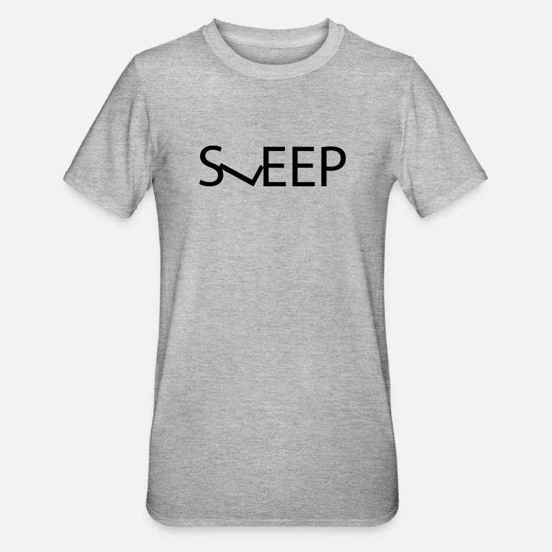 Sommeil - Word Design - T-shirt polycoton Unisexe - gris chiné