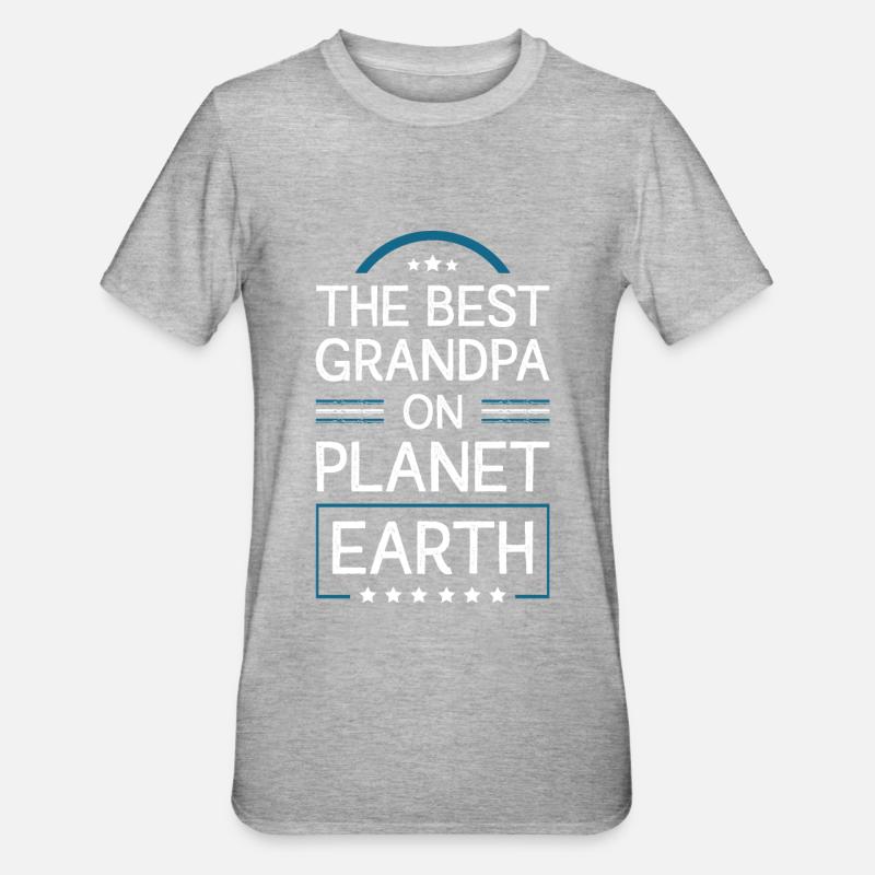 Bester Opa Spruch - Unisex Polycotton T-Shirt - Grau meliert
