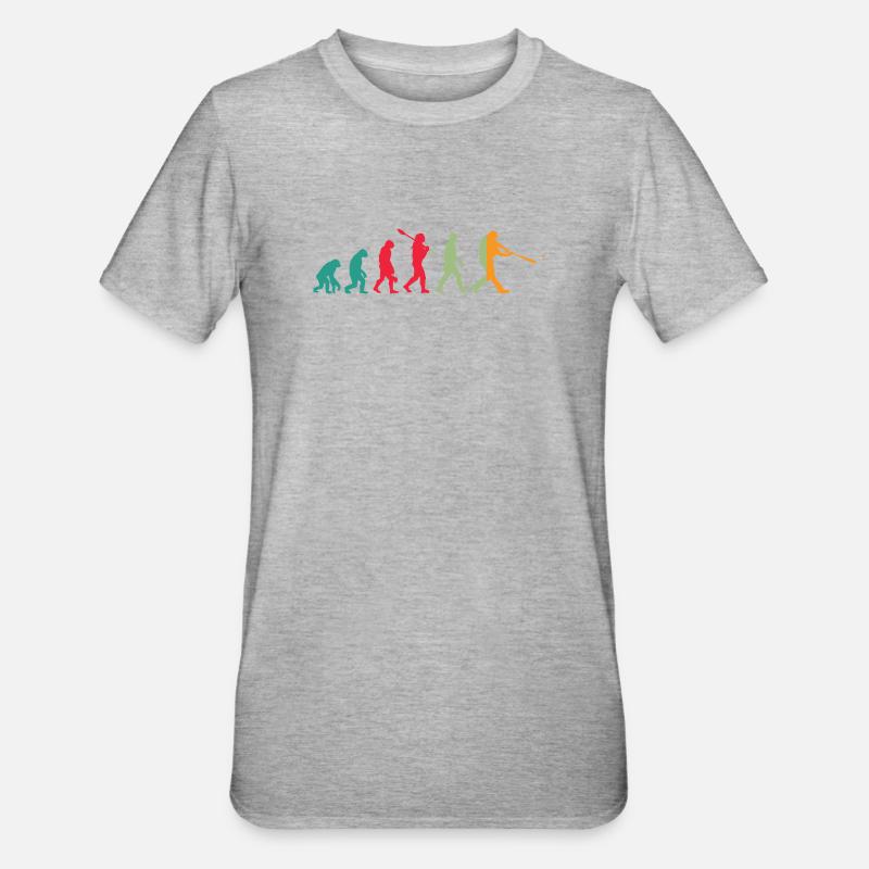Basketball Evolution - Unisex Polycotton T-Shirt - Grau meliert