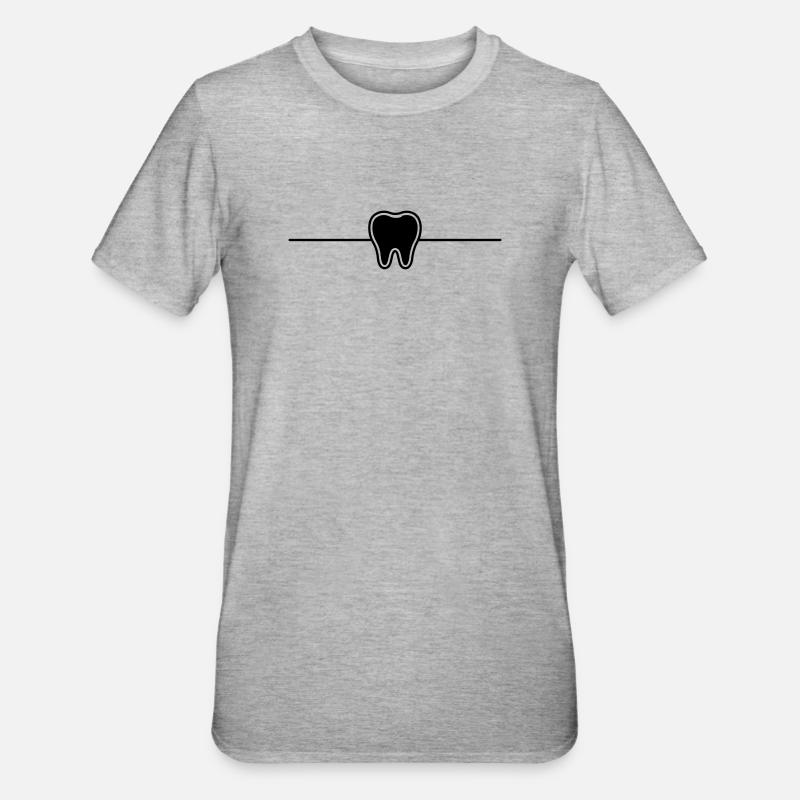 Élément symbole de dent - T-shirt polycoton Unisexe - gris chiné