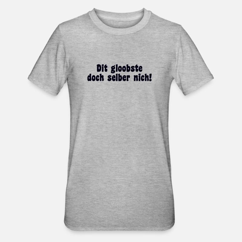 Berlin Spruch Dialekt Retro - Unisex Polycotton T-Shirt - Grau meliert