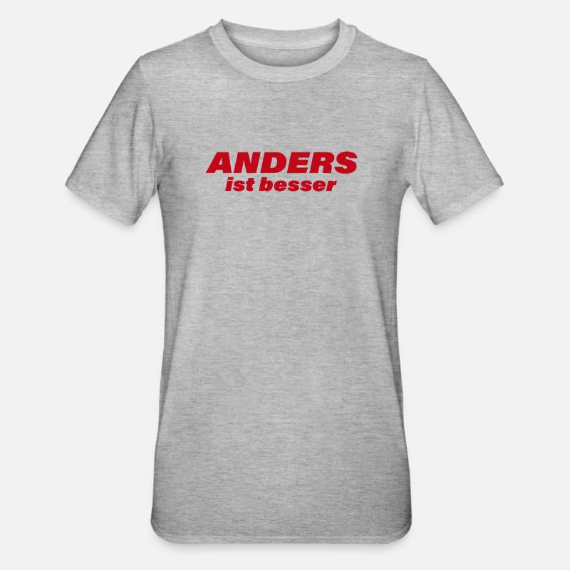 DIFFÉRENT, C’EST MIEUX - T-shirt polycoton Unisexe - gris chiné
