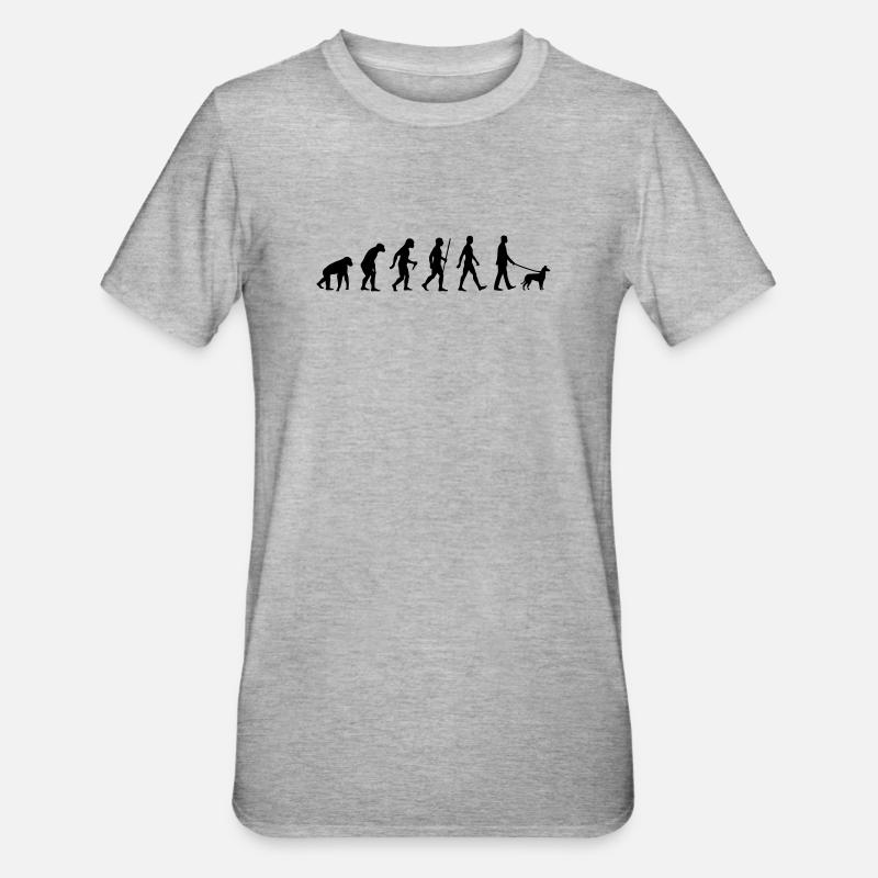 Evolution smooth collie man - Unisex Polycotton T-Shirt - heather grey