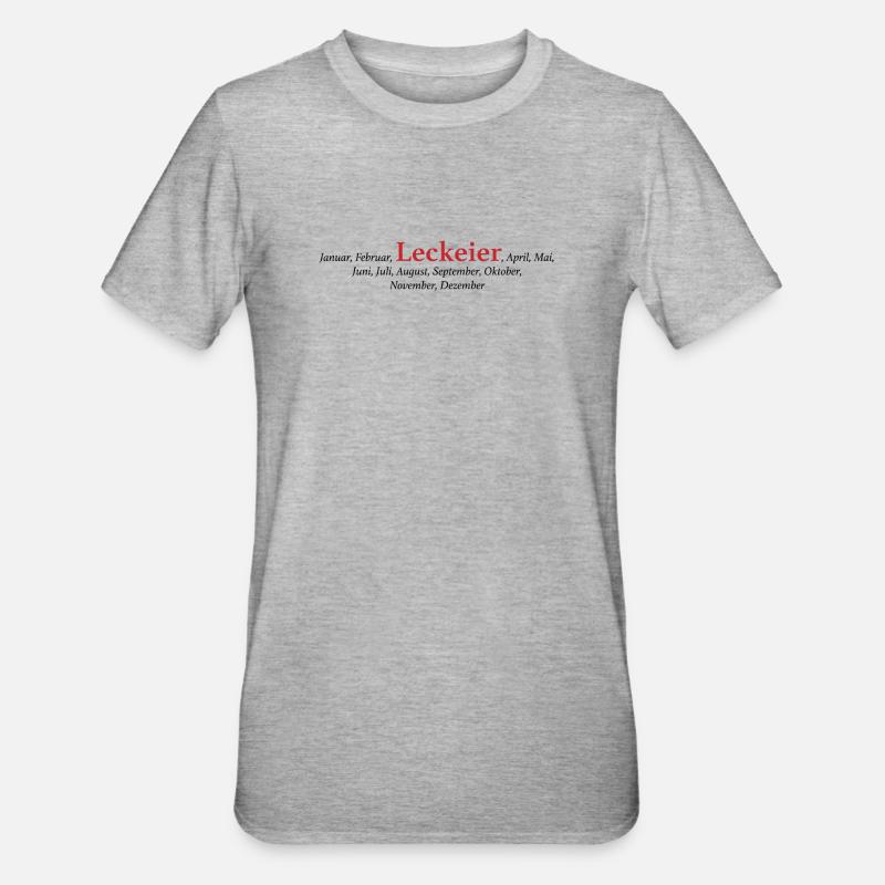Leck Eier - Unisex Polycotton T-Shirt - Grau meliert