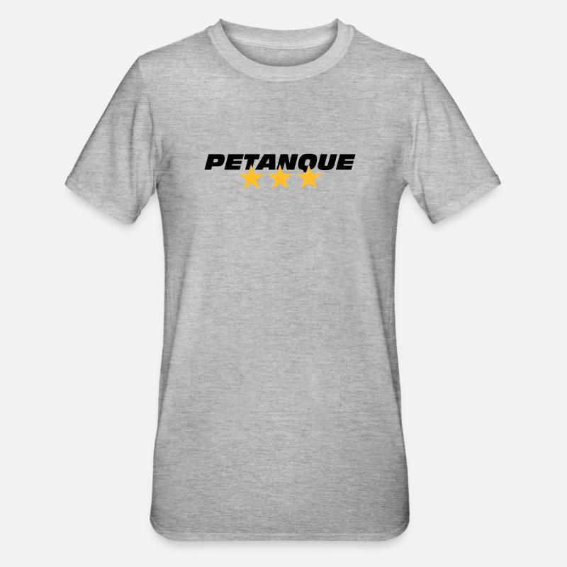 Petanque - T-shirt polycoton Unisexe - gris chiné