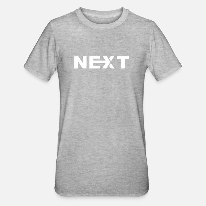Next White Text - Unisex Polycotton T-Shirt - heather grey