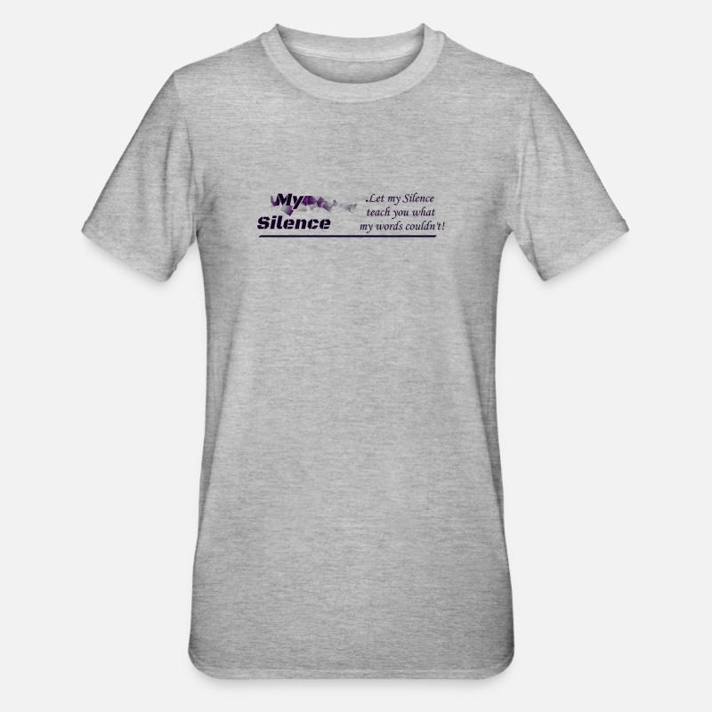My Silence, Kleidungsdesign - Unisex Polycotton T-Shirt - Grau meliert