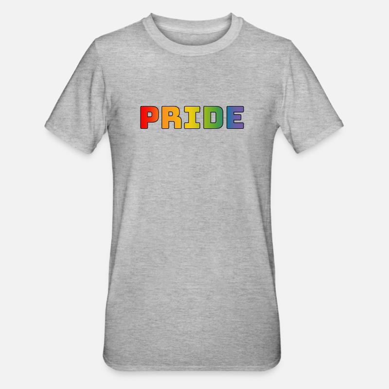 rainbow pride LGBT lgbtqi queer - Unisex Polycotton T-Shirt - heather grey
