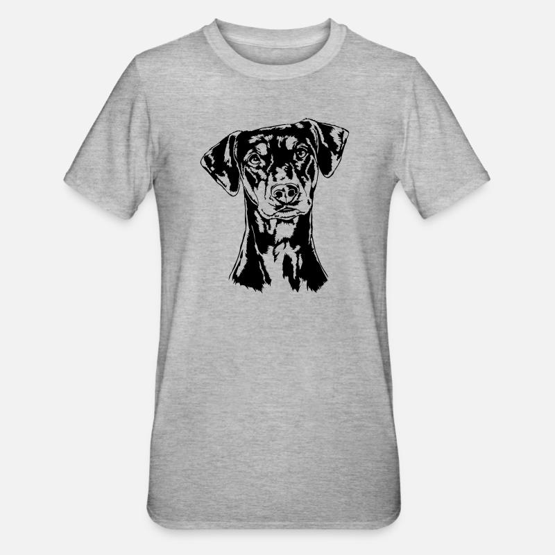 GERMAN PINSCHER Dog Dogs Wilsigns - Unisex Polycotton T-Shirt - heather grey