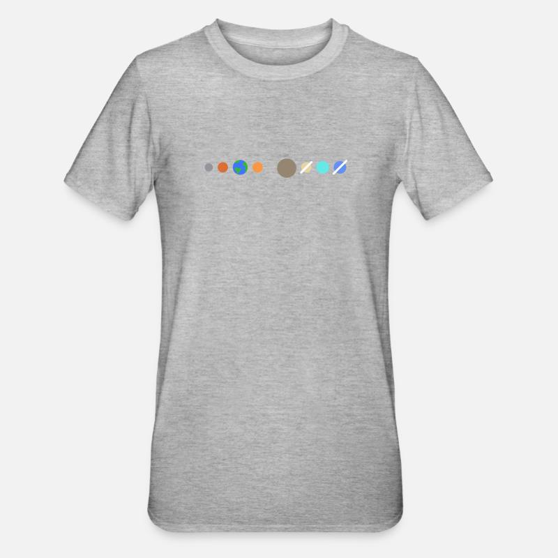 Solar system planets - Unisex Polycotton T-Shirt - heather grey