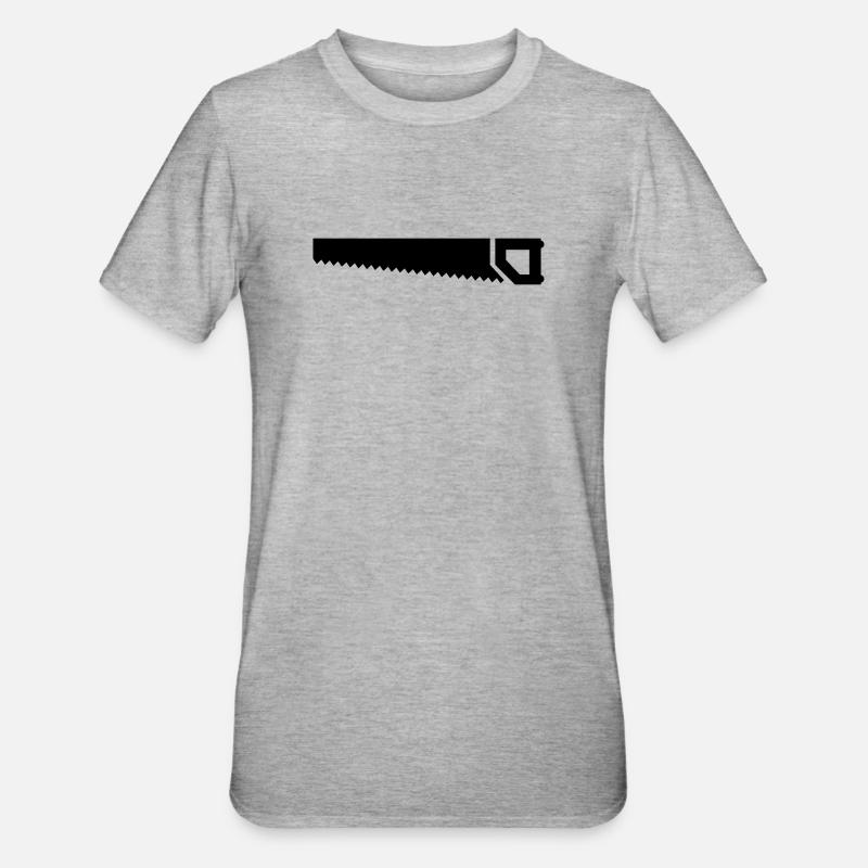 Säge - Unisex Polycotton T-Shirt - Grau meliert